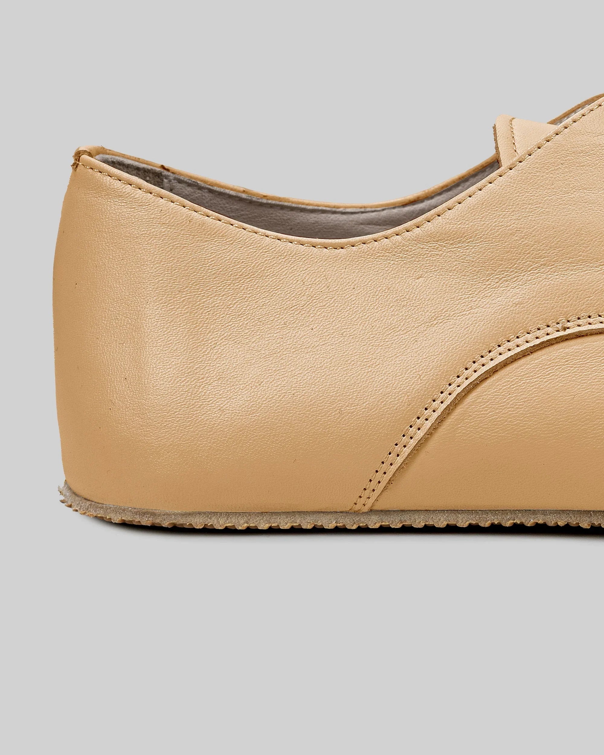 Top view Melon Yellow Oxford Shoes - Handcrafted Calf Leather | Bespoky