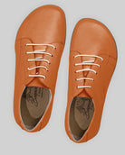 Side view Orange Barefoot Sneaker - Calf Leather Zero Drop | Bespoky