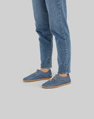 Pair Jean Blue Oxford Shoes - Barefoot Wide Toe Calf Leather | Bespoky