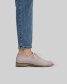 Pair Pink Pointed Toe Oxford - Barefoot Wide Toe Calf Leather | Bespoky