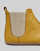 Detail Mustard Chelsea Boots - Handcrafted Calf Leather Turkey | Bespoky