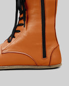 Side view Orange Barefoot Boot - Calf Leather Zero Drop | Bespoky