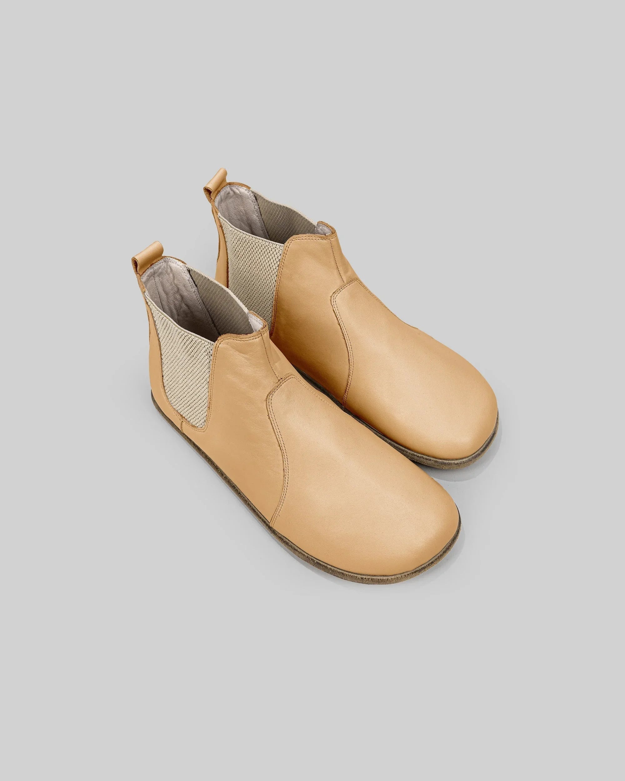 Men's Melon Yellow Chelsea Boots - Handcrafted Calf Leather Wide Toe Box | Bespoky