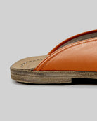 Close-up calf leather - Orange Slippers Detail | Bespoky