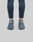 Back view Jean Blue Ankle Boots - Calf Leather Handcrafted | Bespoky