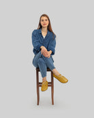 Back view Mustard Oxford Shoes - Calf Leather Handcrafted | Bespoky