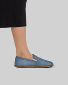 Back view Jean Blue Barefoot Shoes - Calf Leather Handcrafted | Bespoky
