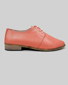Detail Pomegranate Pointed Toe Oxford - Handcrafted Calf Leather Turkey | Bespoky