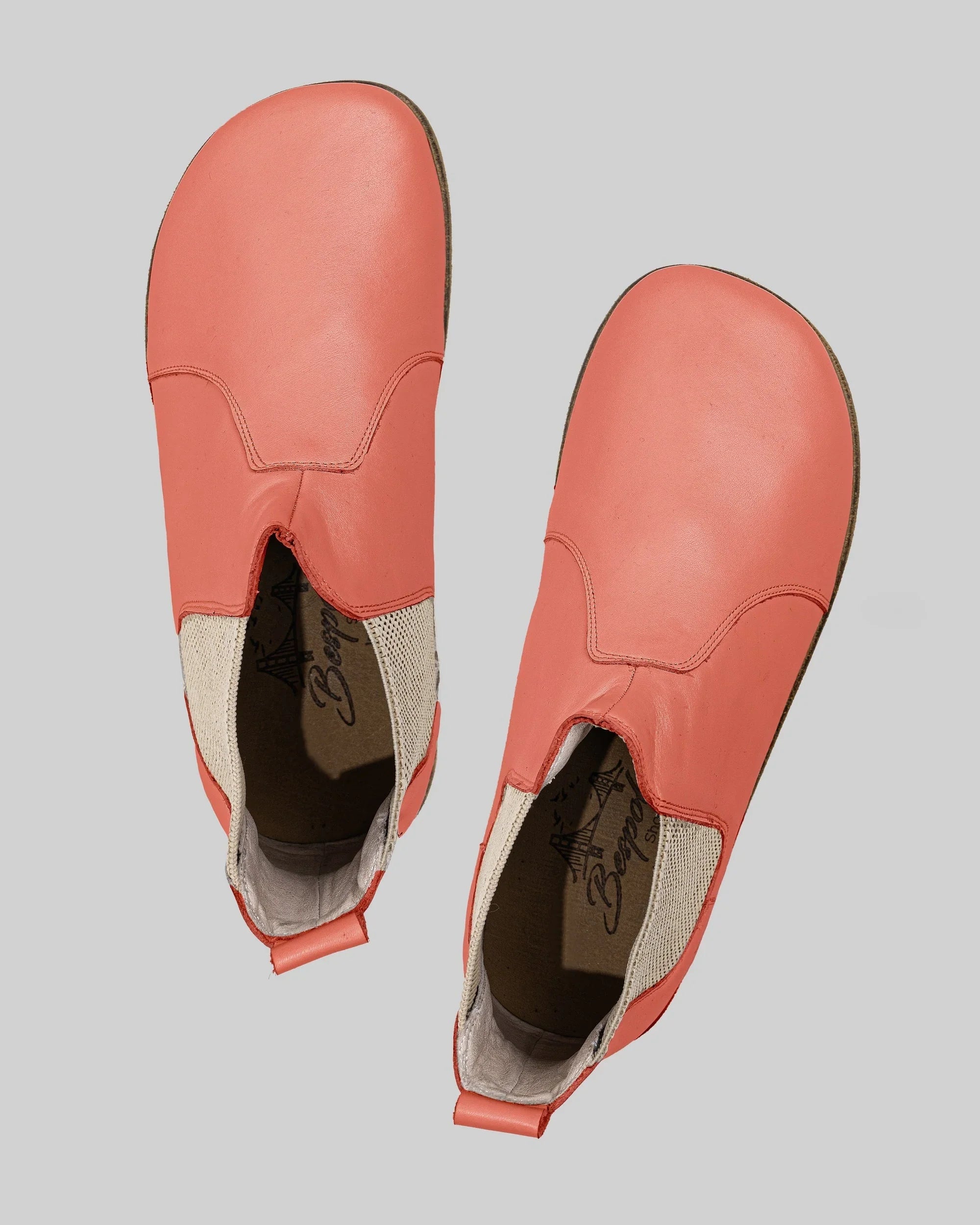 Side view Pomegranate Chelsea Boots - Calf Leather Zero Drop | Bespoky