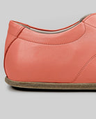 Close-up calf leather - Pomegranate Barefoot Sneaker Detail | Bespoky