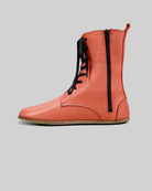 Pair Pomegranate Barefoot Boot - Barefoot Wide Toe Calf Leather | Bespoky