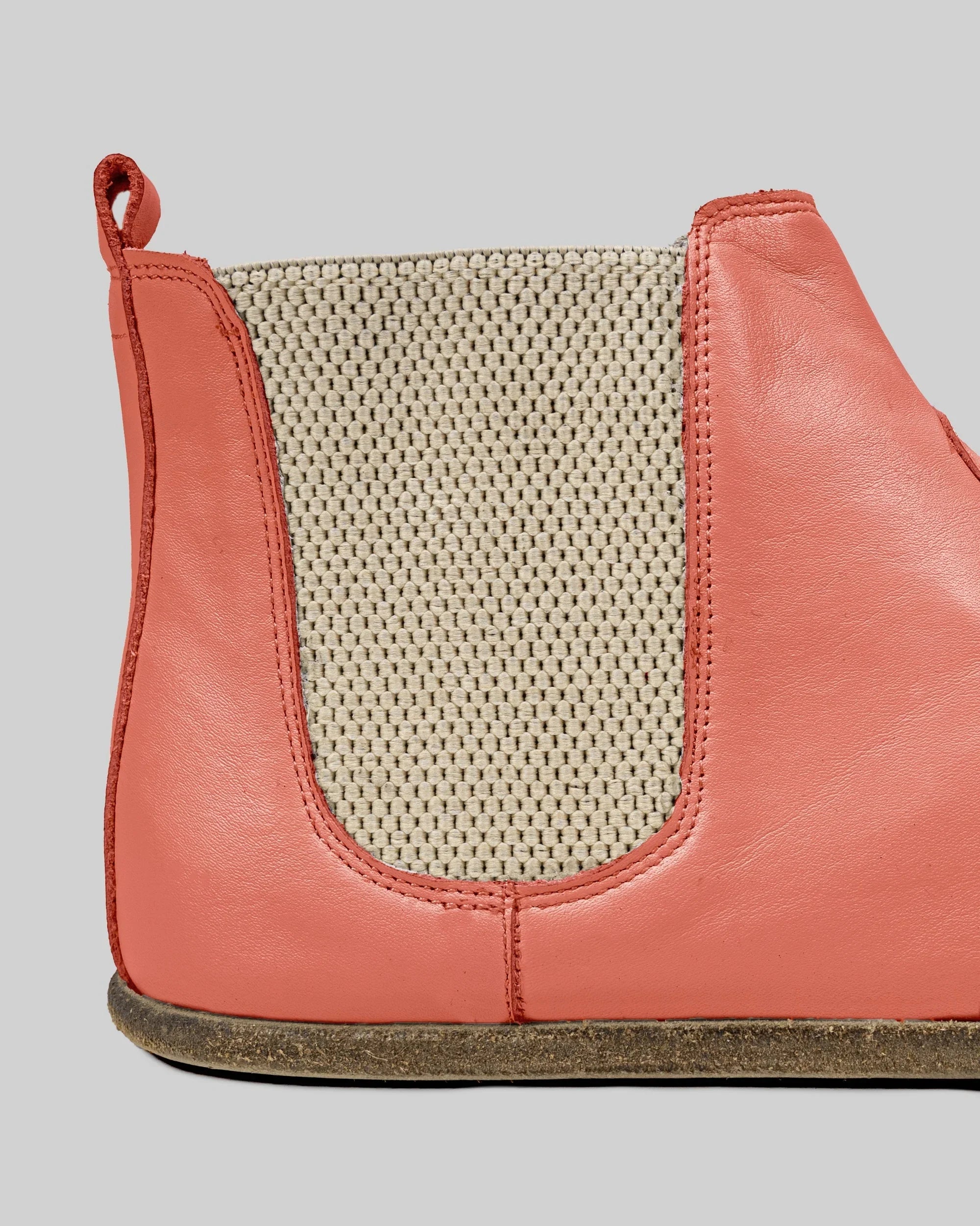 Sole detail Pomegranate Chelsea Boots - Zero Drop Calf Leather | Bespoky