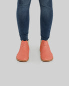 Pair Pomegranate Chelsea Boots - Barefoot Wide Toe Calf Leather | Bespoky