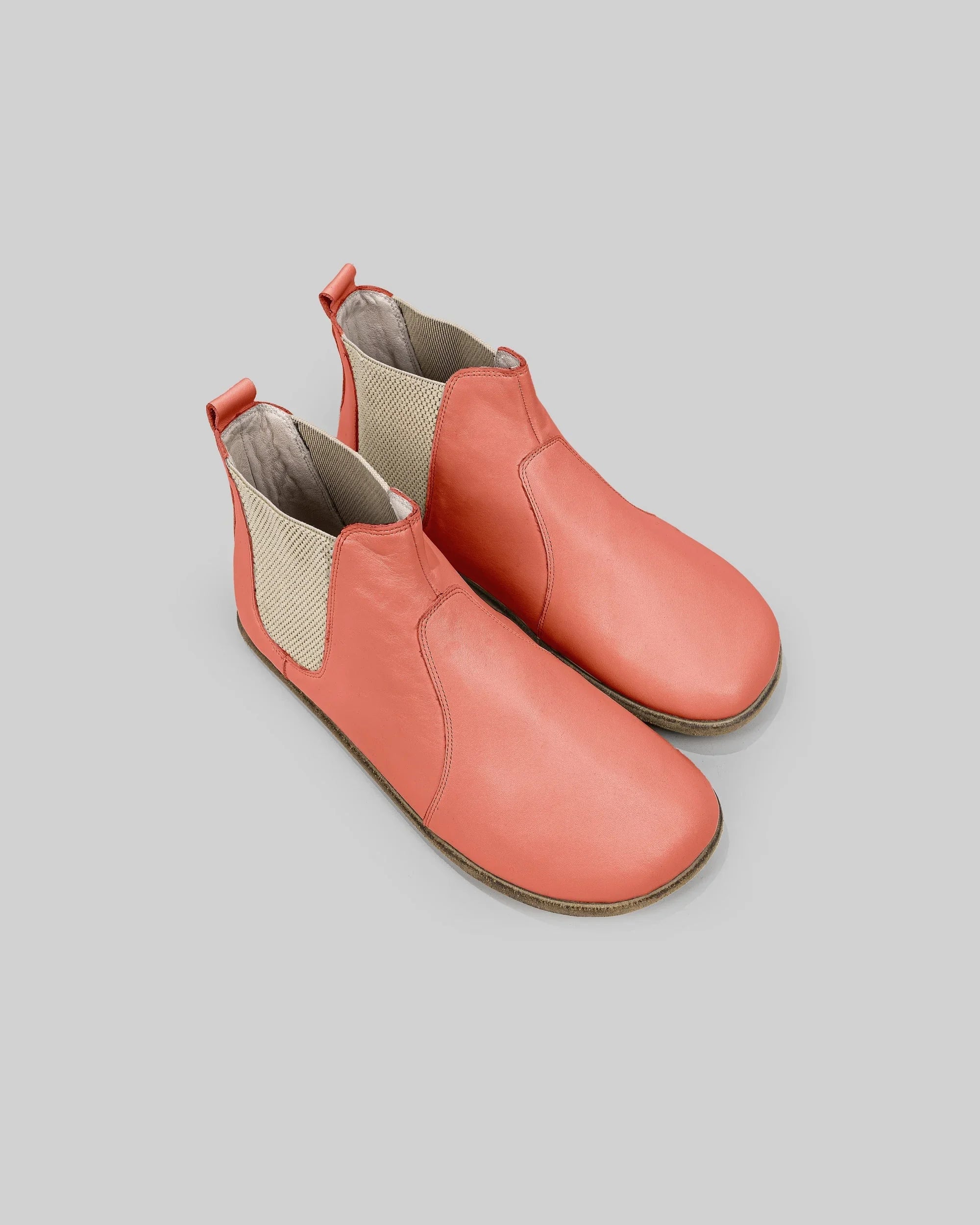 Men's Pomegranate Chelsea Boots - Handcrafted Calf Leather Wide Toe Box | Bespoky