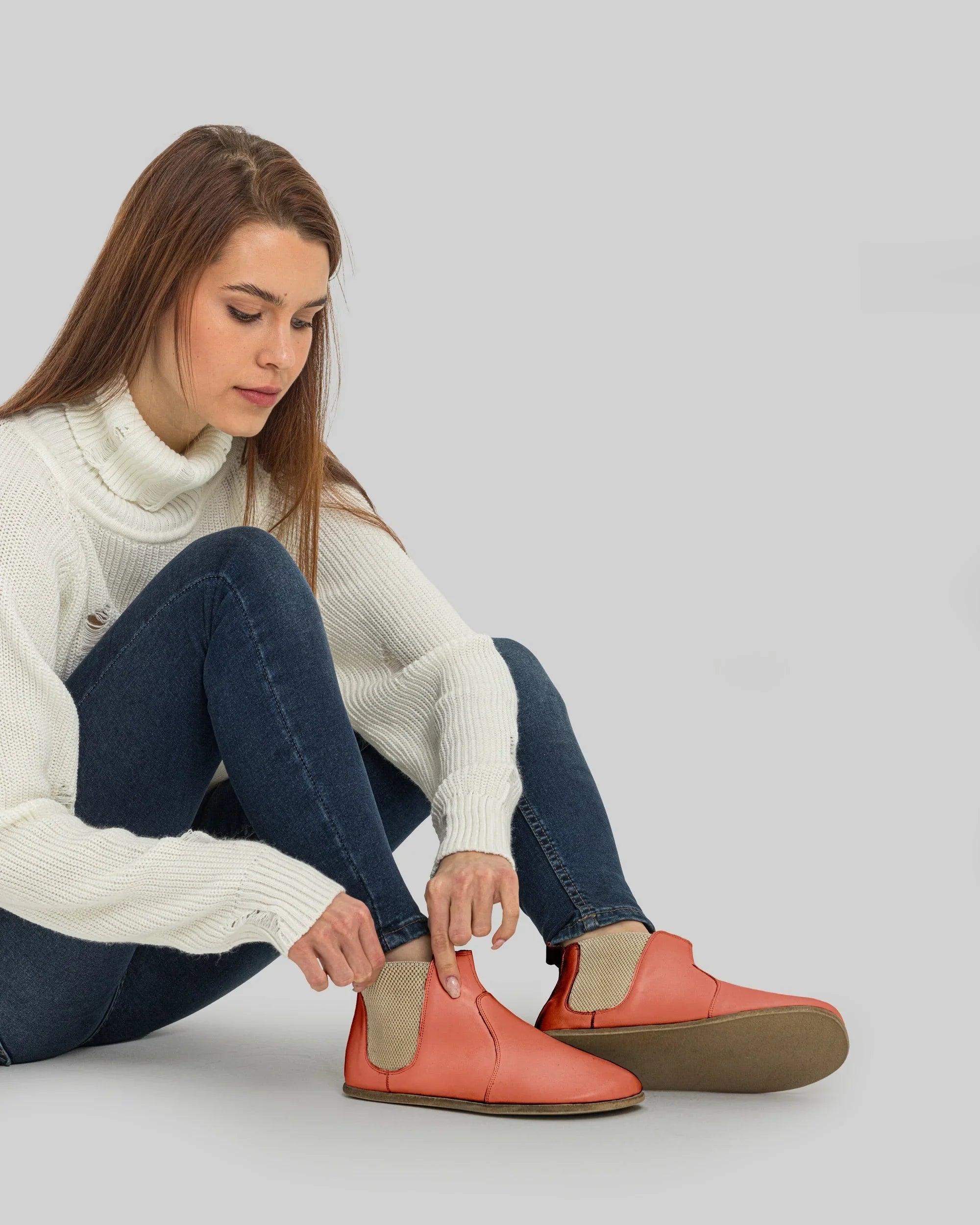 Top view Pomegranate Chelsea Boots - Handcrafted Calf Leather | Bespoky