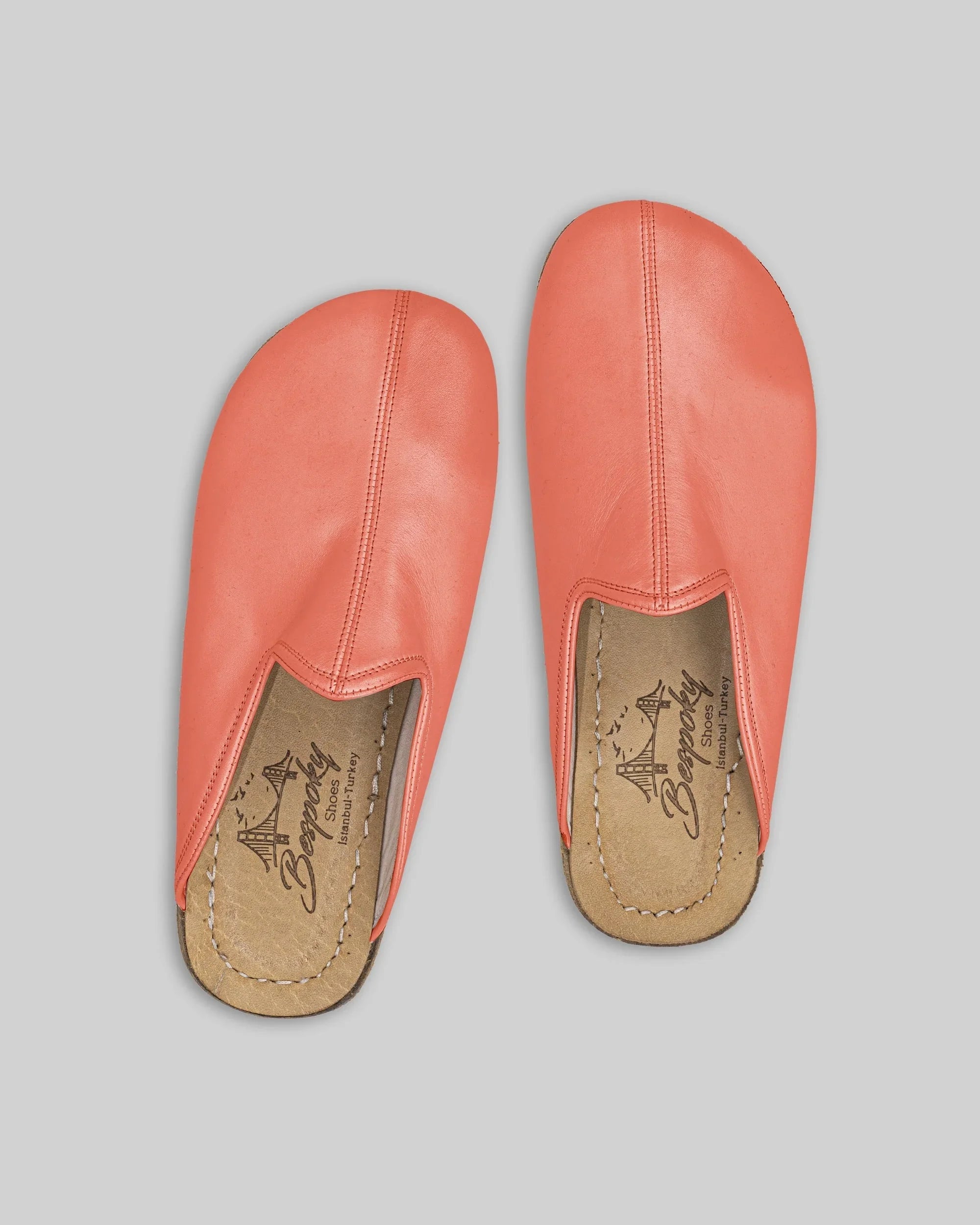Back view Pomegranate Slippers - Calf Leather Handcrafted | Bespoky