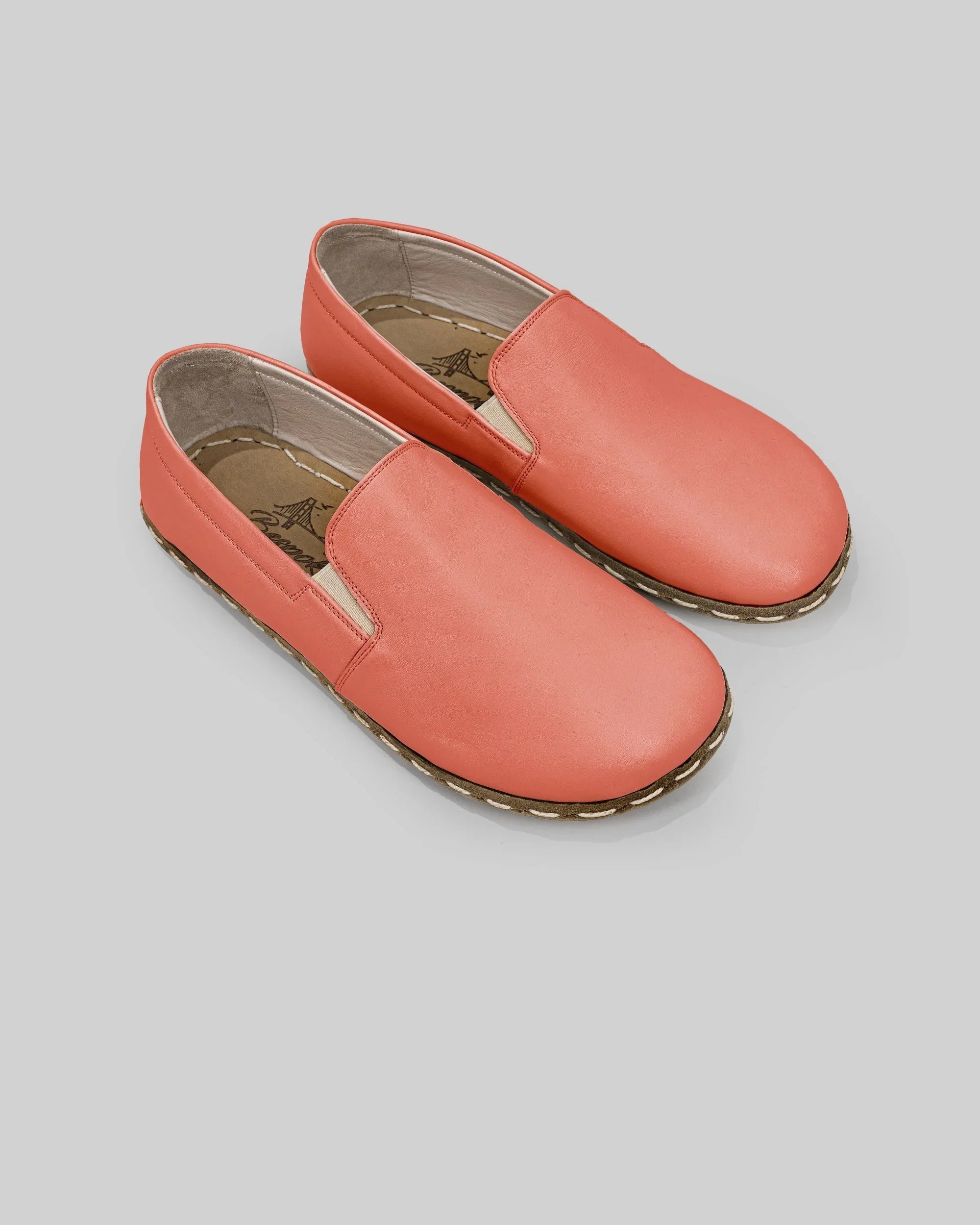 Men's Pomegranate Barefoot Shoes - Handcrafted Calf Leather Wide Toe Box | Bespoky