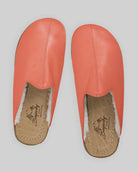 Women's Pomegranate Shearling Slippers - Handcrafted Calf Leather Wide Toe Box | Bespoky
