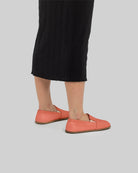 Detail Pomegranate Barefoot Shoes - Handcrafted Calf Leather Turkey | Bespoky