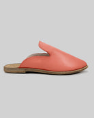 Detail Pomegranate Pointed Toe Mules - Handcrafted Calf Leather Turkey | Bespoky