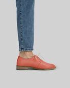Pair Pomegranate Pointed Toe Oxford - Barefoot Wide Toe Calf Leather | Bespoky