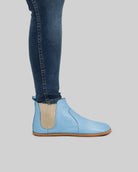 Back view Baby Blue Chelsea Boots - Calf Leather Handcrafted | Bespoky