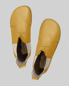 Side view Mustard Chelsea Boots - Calf Leather Zero Drop | Bespoky
