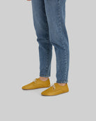 Detail Mustard Oxford Shoes - Handcrafted Calf Leather Turkey | Bespoky