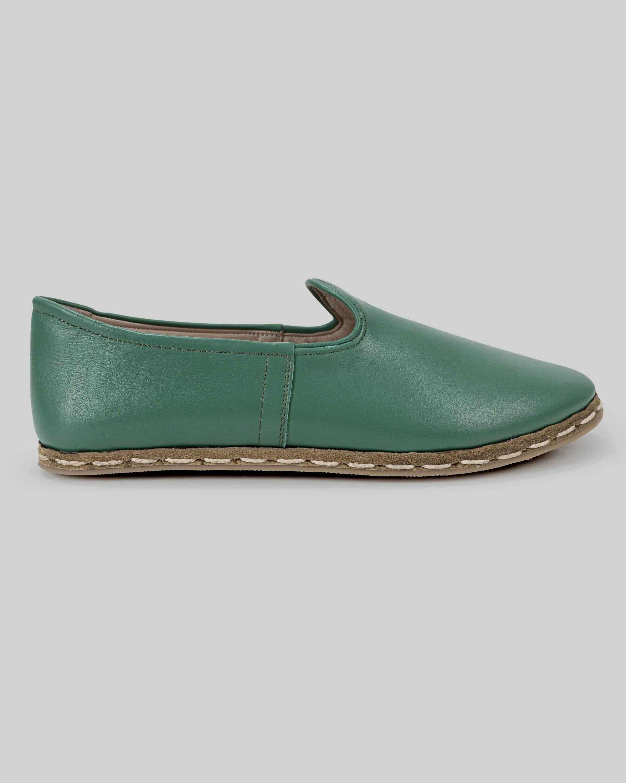 Top view Green Yemeni Shoes - Handcrafted Calf Leather | Bespoky