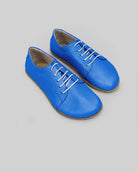 Women's Blue Barefoot Sneaker - Handcrafted Calf Leather Wide Toe Box | Bespoky
