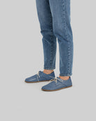 Back view Jean Blue Oxford Shoes - Calf Leather Handcrafted | Bespoky