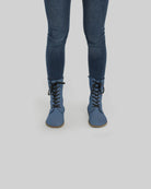 Back view Jean Blue Barefoot Boot - Calf Leather Handcrafted | Bespoky