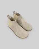 Men's Cream Suede Chelsea Boots - Handcrafted Calf Leather Wide Toe Box | Bespoky
