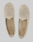 Side view Cream Suede Yemeni Shoes - Calf Leather Zero Drop | Bespoky