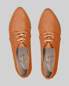 Top view Orange Pointed Toe Oxford - Handcrafted Calf Leather | Bespoky