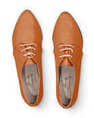 Top view Orange Pointed Toe Oxford - Handcrafted Calf Leather | Bespoky