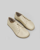 Men's Beige Barefoot Sneaker - Handcrafted Calf Leather Wide Toe Box | Bespoky
