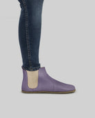 Back view Purple Chelsea Boots - Calf Leather Handcrafted | Bespoky