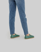 Pair Green Oxford Shoes - Barefoot Wide Toe Calf Leather | Bespoky