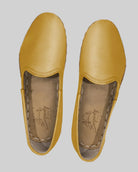 Top view Mustard Yemeni Shoes - Handcrafted Calf Leather | Bespoky