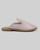 Detail Pink Pointed Toe Mules - Handcrafted Calf Leather Turkey | Bespoky
