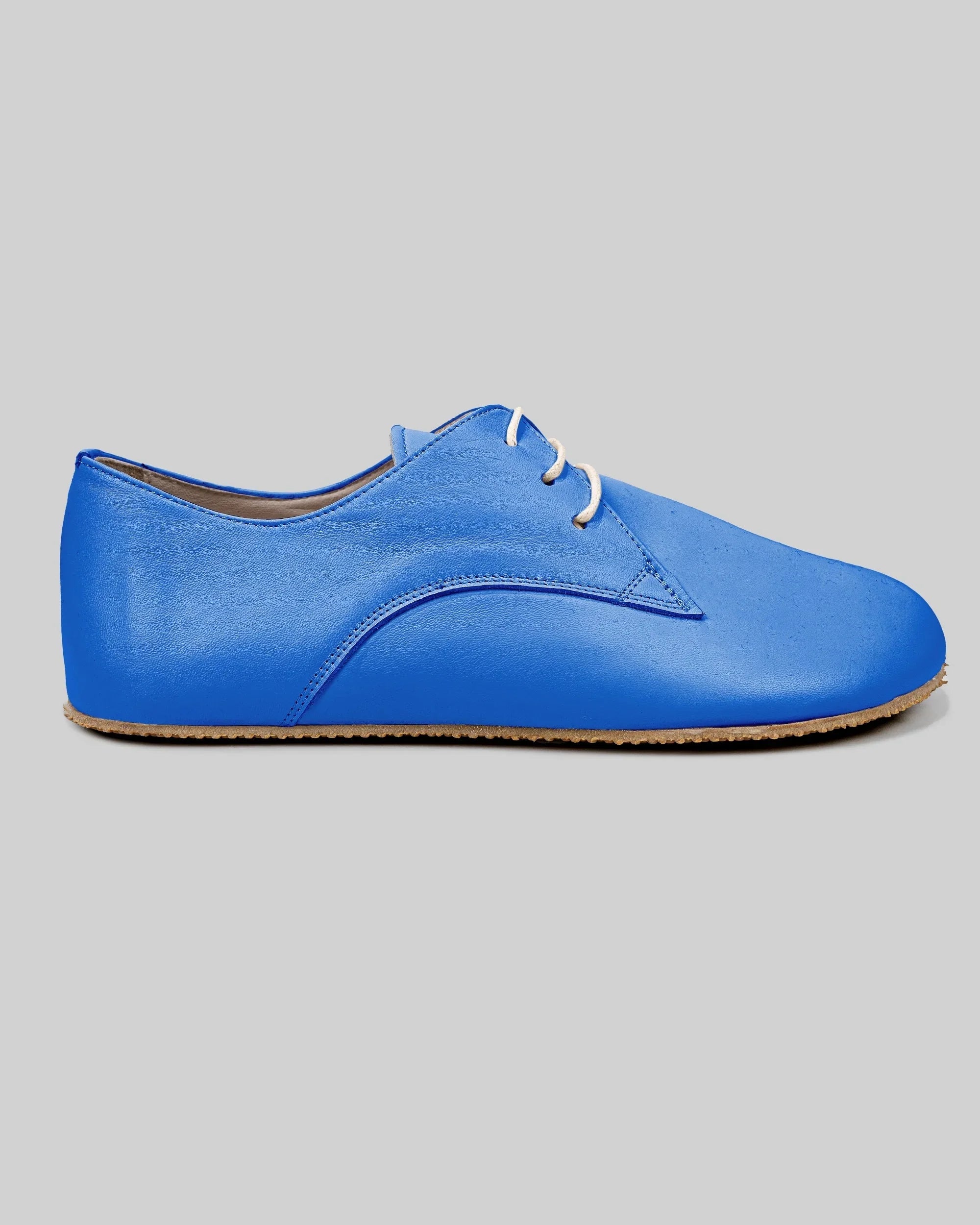 Detail Blue Oxford Shoes - Handcrafted Calf Leather Turkey | Bespoky