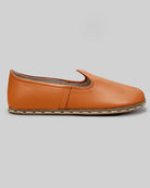 Pair Orange Barefoot Yemeni - Barefoot Wide Toe Calf Leather | Bespoky