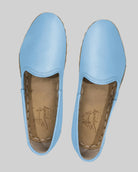 Side view Baby Blue Yemeni Shoes - Calf Leather Zero Drop | Bespoky