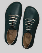 Side view Dark Green Barefoot Sneaker - Calf Leather Zero Drop | Bespoky