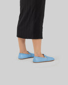 Pair Baby Blue Barefoot Shoes - Barefoot Wide Toe Calf Leather | Bespoky