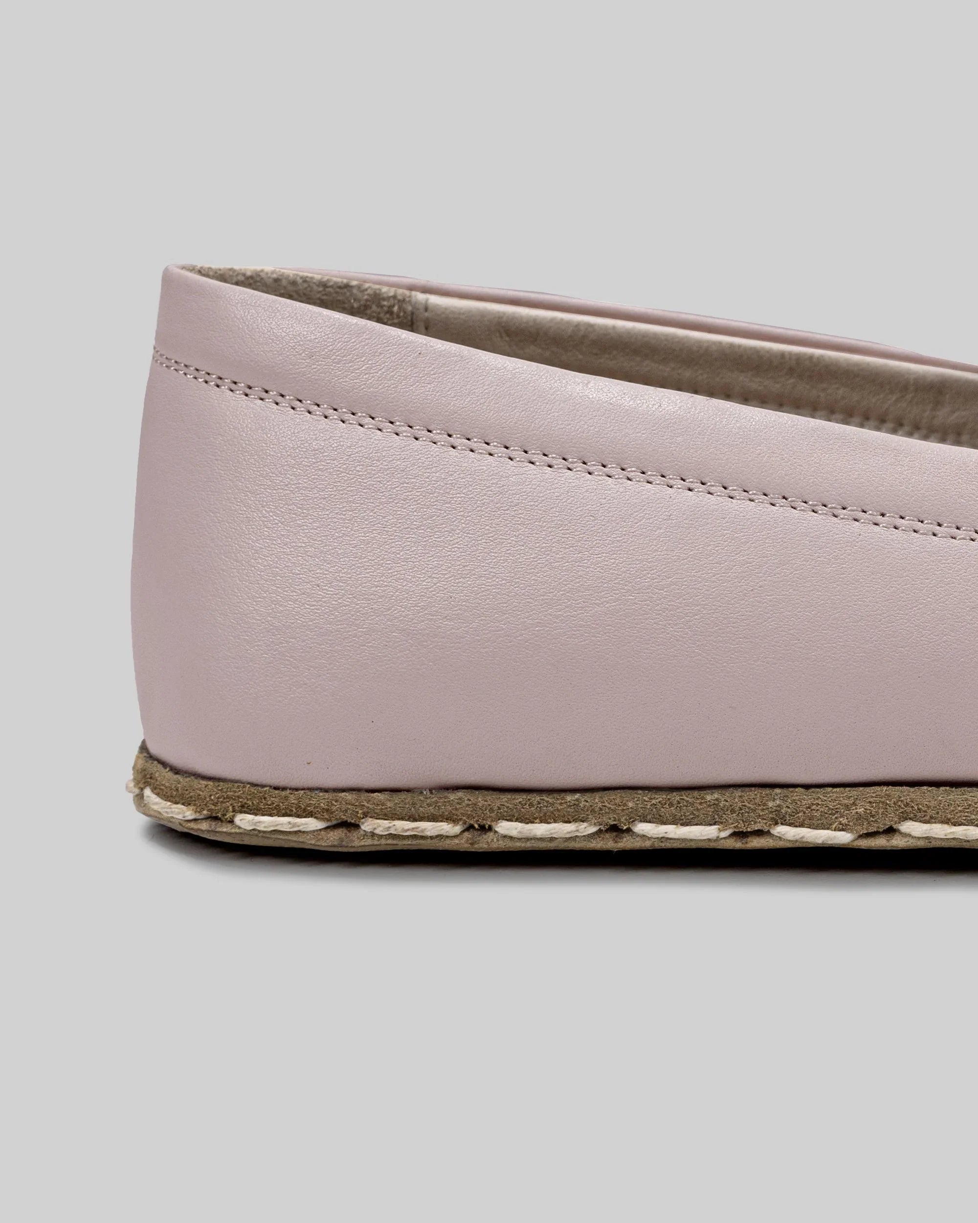 Top view Pink Barefoot Shoes - Handcrafted Calf Leather | Bespoky
