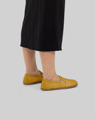 Detail Mustard Barefoot Shoes - Handcrafted Calf Leather Turkey | Bespoky