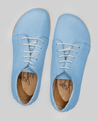 Pair Baby Blue Barefoot Sneaker - Barefoot Wide Toe Calf Leather | Bespoky