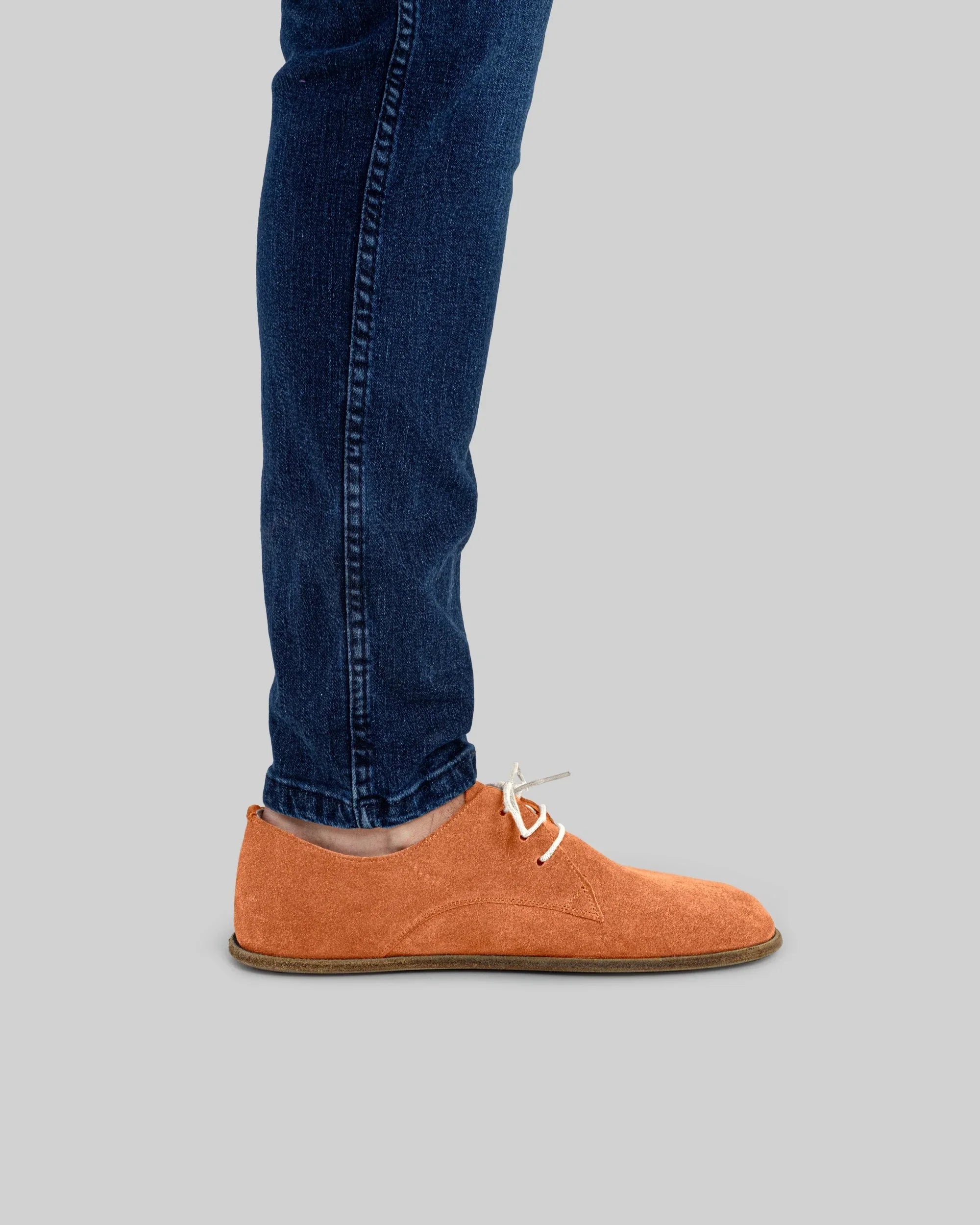 Detail Orange Suede Oxford Shoes - Handcrafted Calf Leather Turkey | Bespoky